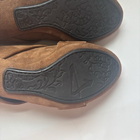 J. Shoes "Abbey" Suede Brown Knot Heels - Size US 6, UK 4, EU 37 - Picture 9 of 11